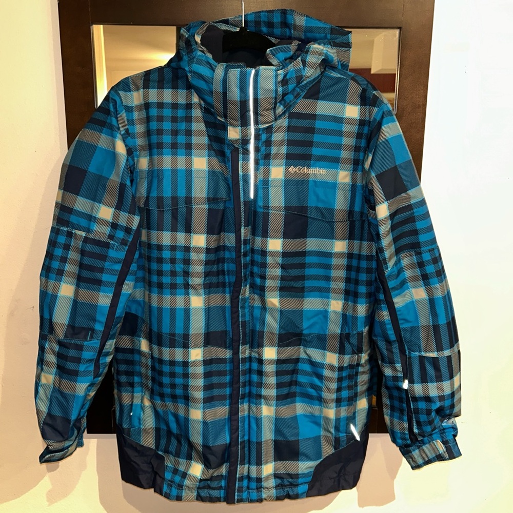 Columbia Omni-Tech ski/snowboard plaid jacket